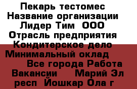 Пекарь-тестомес › Название организации ­ Лидер Тим, ООО › Отрасль предприятия ­ Кондитерское дело › Минимальный оклад ­ 25 000 - Все города Работа » Вакансии   . Марий Эл респ.,Йошкар-Ола г.